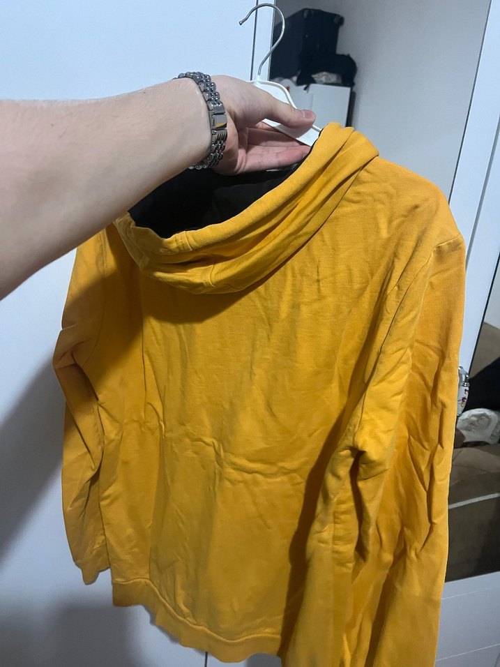 Sarı Kapüşonlu Sweatshirt - Görsel 3