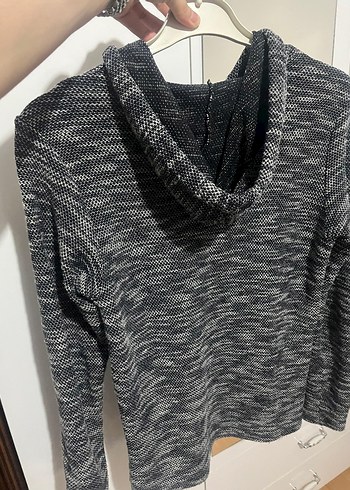 Gri Triko Uzun Kollu Salaş Kazak - Görsel 2