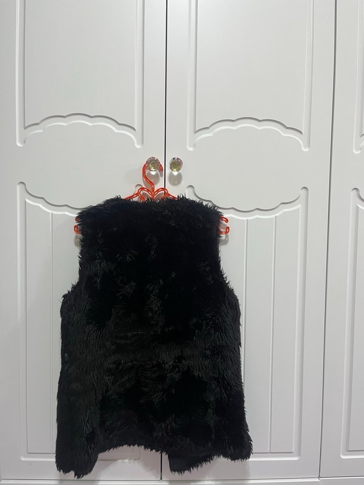 Siyah Kürklü Kadın Yelek - Görsel 2