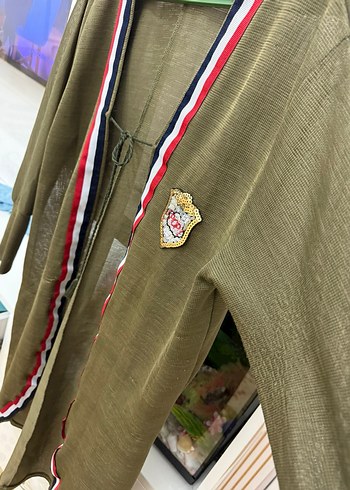 Düğmeli Uzun Kollu Kadın Kimono - Görsel 3