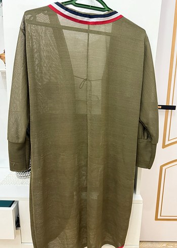 Düğmeli Uzun Kollu Kadın Kimono - Görsel 4