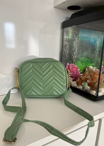 Yeşil Deri Kadın Çanta - Görsel 2