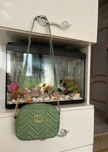 Yeşil Deri Kadın Çanta - Görsel 3