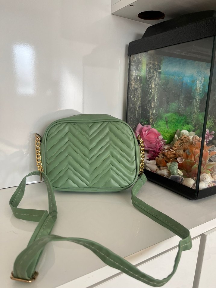 Yeşil Deri Kadın Çanta - Görsel 2