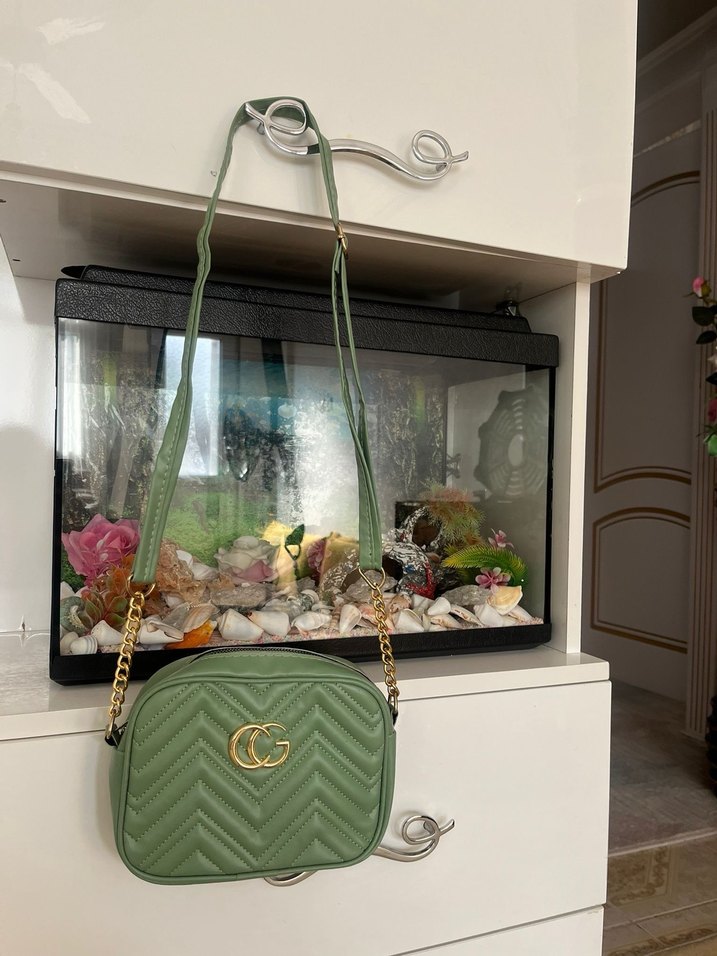 Yeşil Deri Kadın Çanta - Görsel 3