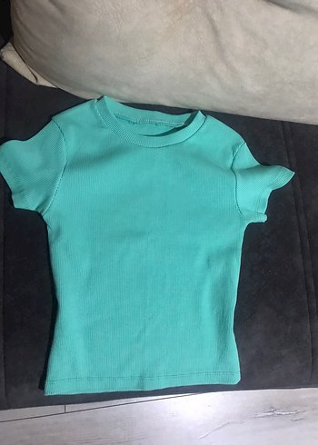 Turkuaz Renkli Crop - Görsel 2