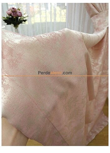 60*260 jakarlı desen fon perde