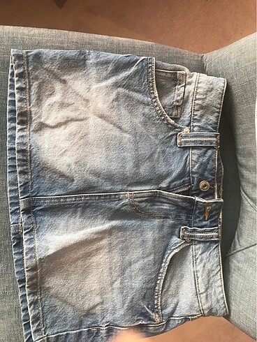 34 Beden mavi Renk bershka kot etek