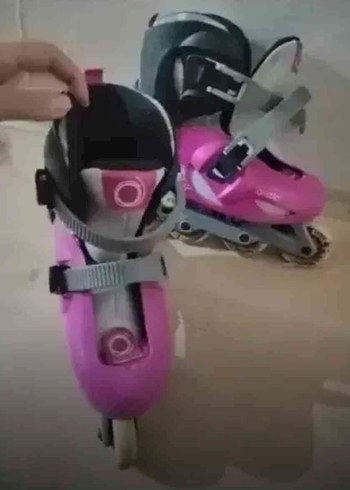 Pembe kız Spor Patenler Velcro Bantlı - Görsel 2