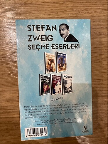 stefan zweig seçme eserleri