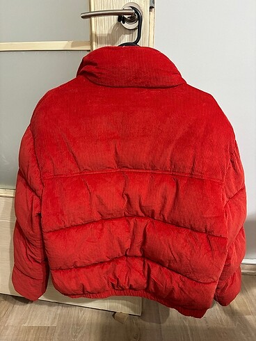 m Beden Zara Erkek/Unisex Kırmızı Renk Kadife Mont