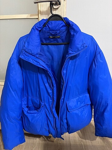 Zara Zara Erkek/Unisex Mavi Renk Mont