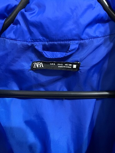 s/m Beden Zara Erkek/Unisex Mavi Renk Mont