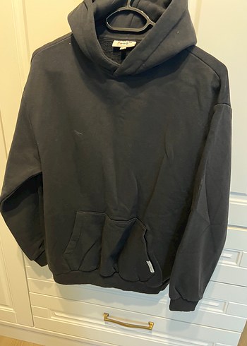 Diğer Siyah Kapüşonlu Kadın Sweatshirt