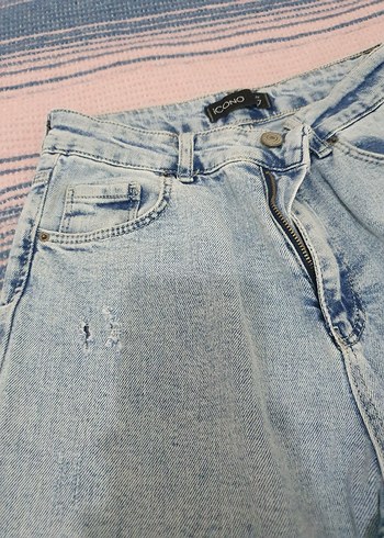 Diğer Acik Mavi Yikamali Denim Jean