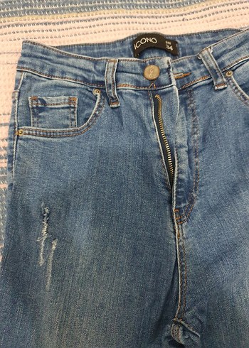 Diğer İcono Mavi Yikamali Denim Jean