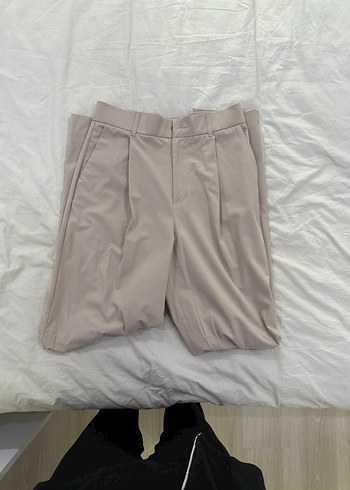 Zara Bej Kadın Keten Rahat Kesim Pantolon