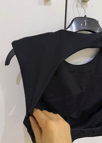 Siyah Kolsuz  vatkalı spor sütyeni - Görsel 6