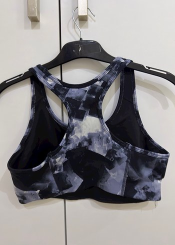 Gri Batik Desenli Kısa Spor Sütyeni - Görsel 6