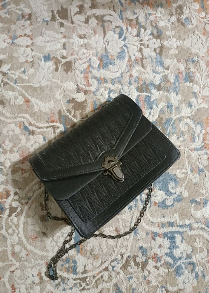 Siyah deri çanta  - Görsel 4