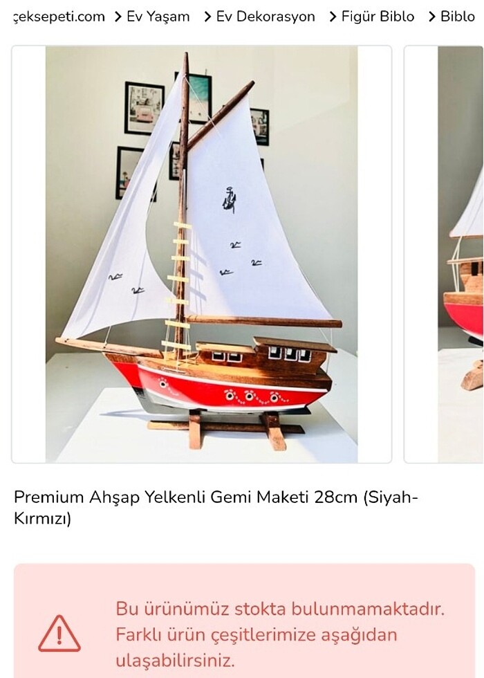 El yapımı ahşap dekoratif gemi  - Görsel 5