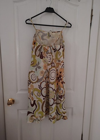 Bohem Çok Renkli keten elbise - Görsel 3