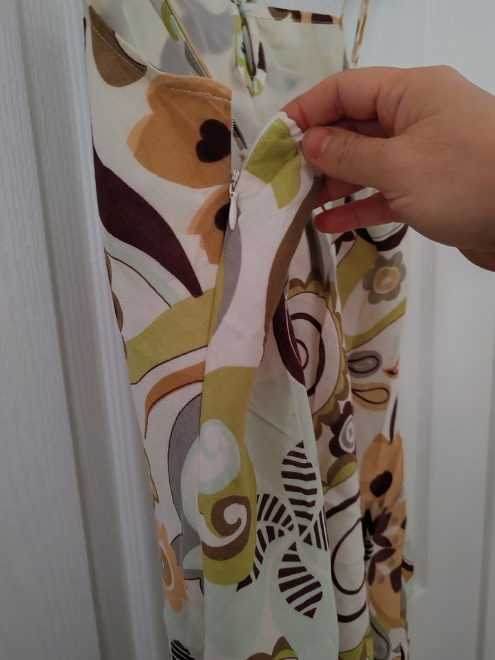 Bohem Çok Renkli keten elbise - Görsel 5