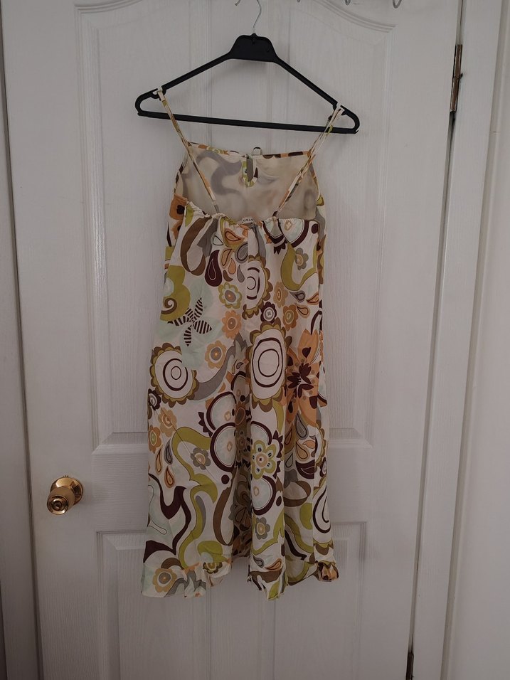 Bohem Çok Renkli keten elbise - Görsel 3