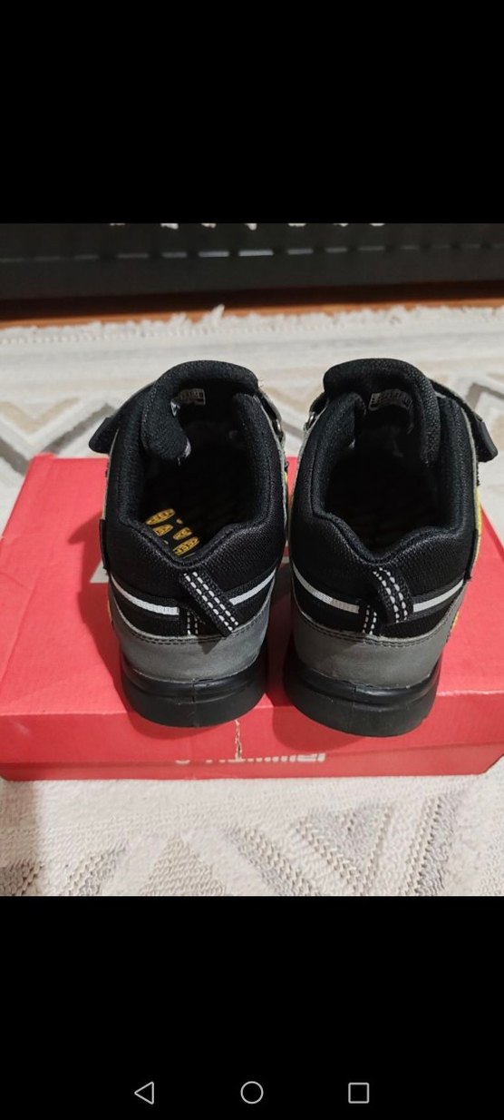 Gri Sarı Velcro Detaylı Erkek Çocuk Spor Ayakkabı - Görsel 3