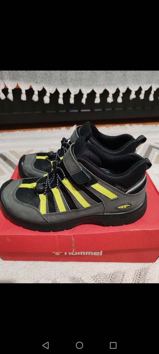 Gri Sarı Velcro Detaylı Erkek Çocuk Spor Ayakkabı - Görsel 2