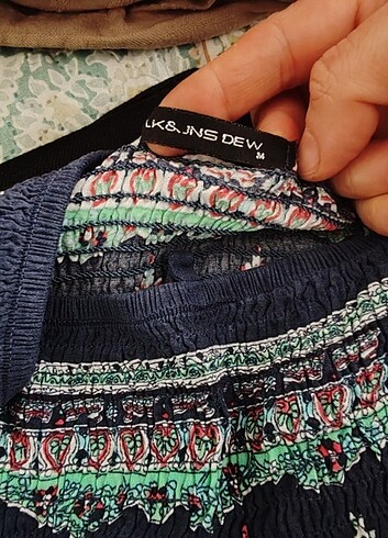 m Beden mavi Renk Leke jeans etek