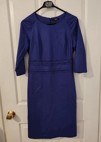 Kadın mor Kalem Elbise - Görsel 2