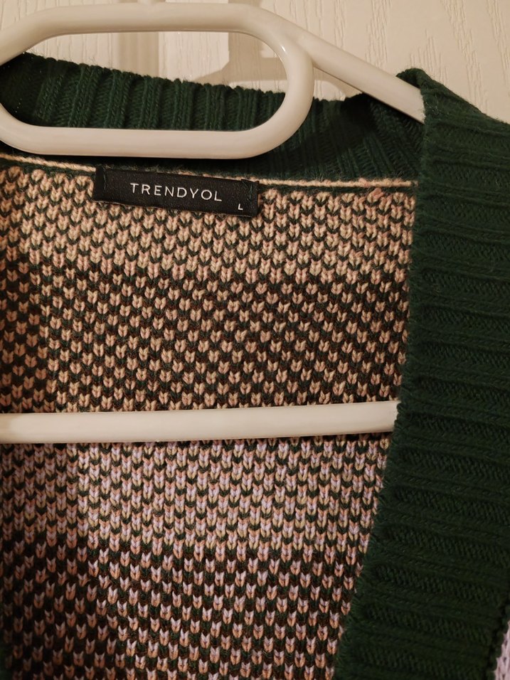 Desenli Bohem Örgü Kadın Hırka - Görsel 5