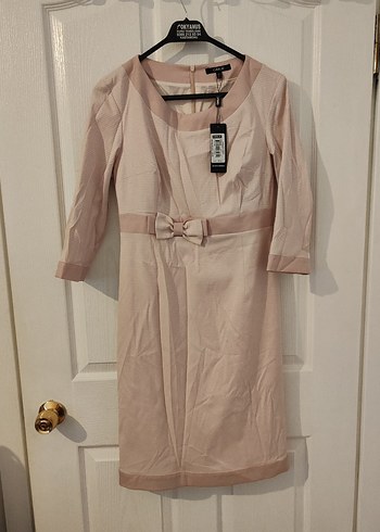 Pudra Midi Elbise - Görsel 2