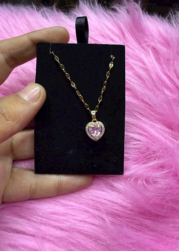 Accessorize Altın Renk Kalpli Çelik Kolye