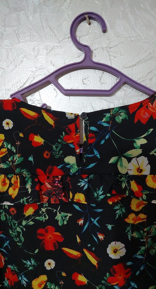 Çiçek Desenli Bohem Midi Elbise - Görsel 4