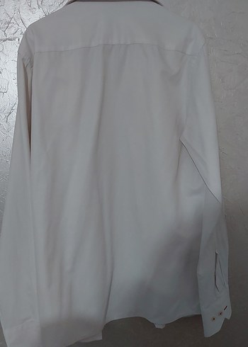 Beyaz Düğmeli Erkek Gömlek - Görsel 5