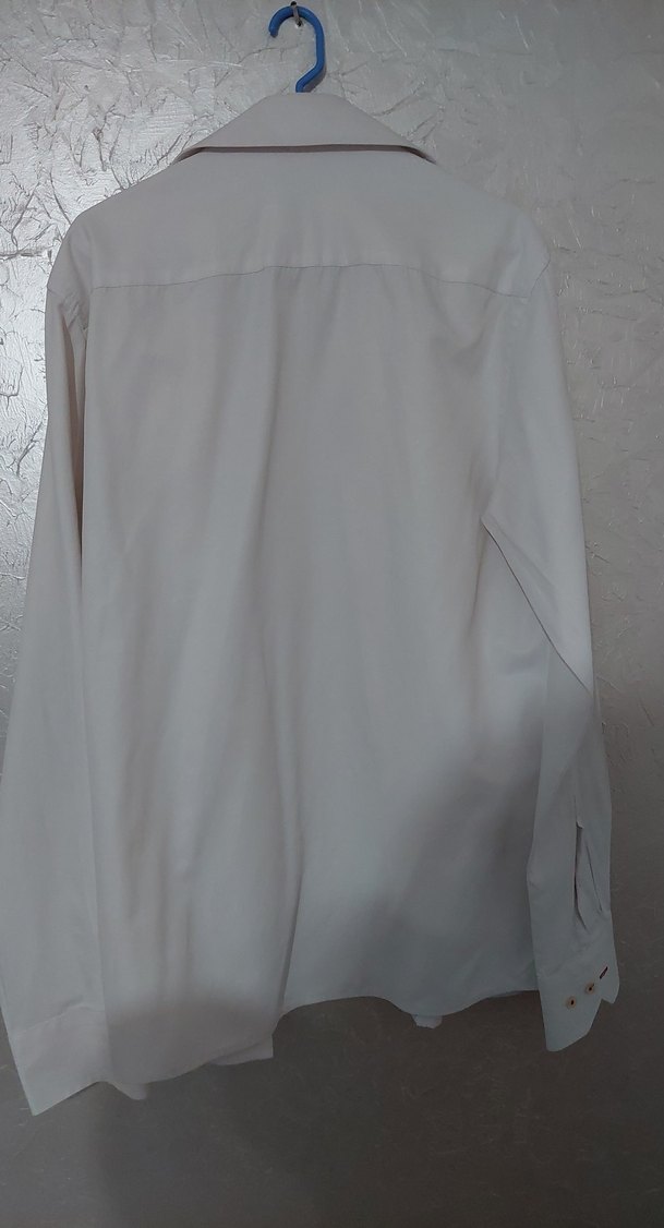 Beyaz Düğmeli Erkek Gömlek - Görsel 5