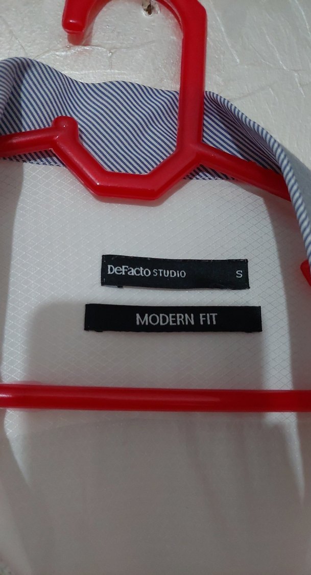 Düğmeli Pamuklu Beyaz Erkek Gömlek - Görsel 2