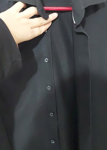 Siyah Düğmeli Erkek Gömlek - Görsel 4