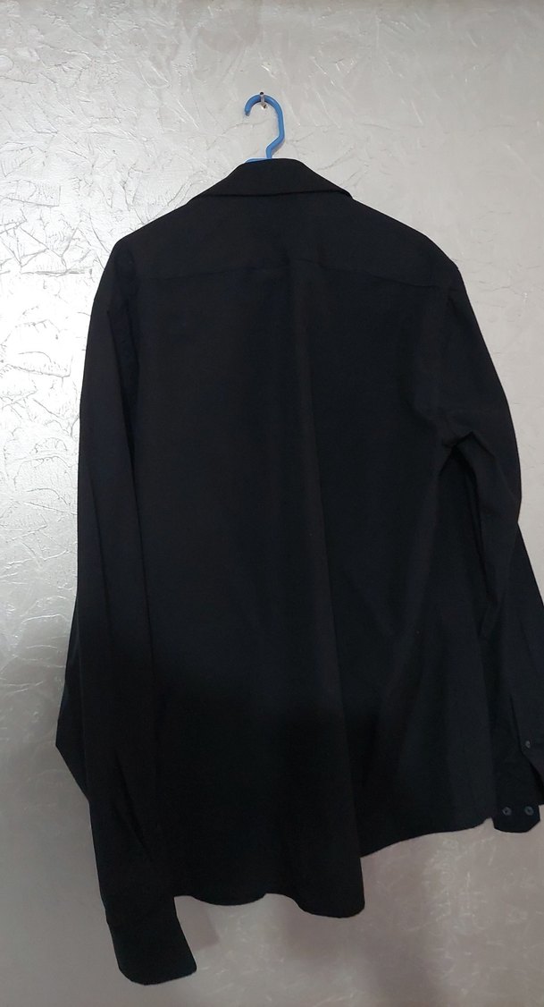 Erkek Siyah Uzun Kollu Gömlek - Görsel 3