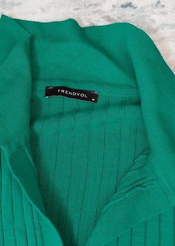 Yeşil Uzun Kollu Balıkçı Yaka Triko Kazak - Görsel 3