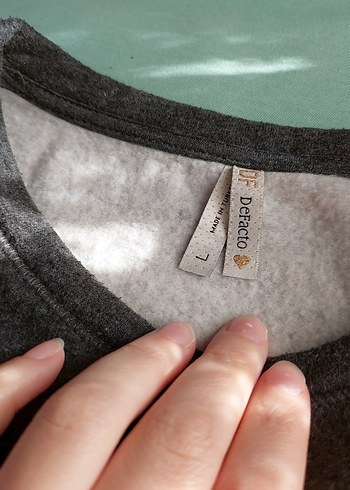 Gri Nakışlı Kadın Sweatshirt - Görsel 2