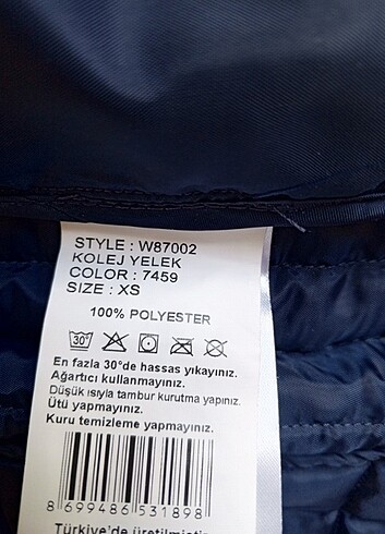 10-18yaş Unisex yelek