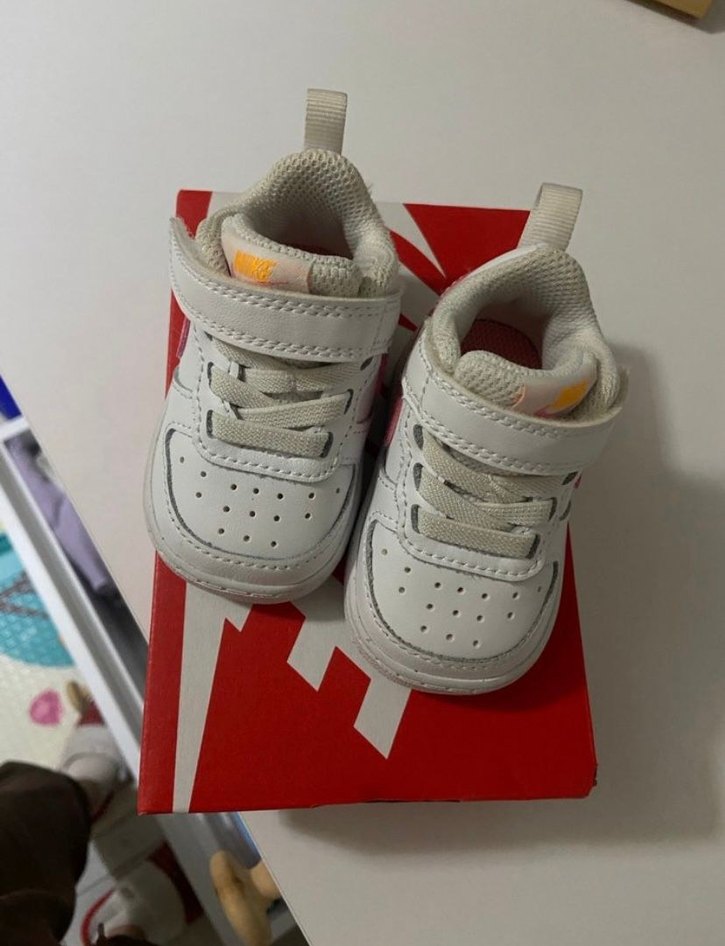 Beyaz Pembe Nike kiz Çocuk Spor Ayakkabı - Görsel 2