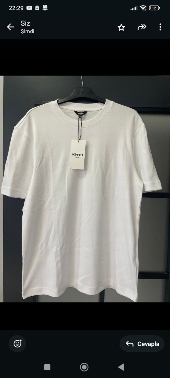 Erkek Beyaz Pamuklu Salaş Tişört - Görsel 4