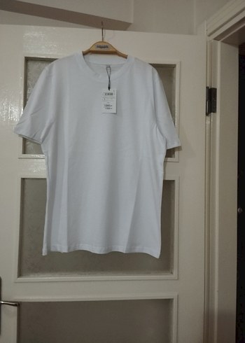 Beyaz Pamuklu Kısa Kollu Tişört - Görsel 3