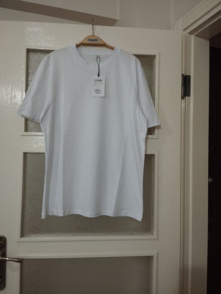 Beyaz Pamuklu Kısa Kollu Tişört - Görsel 3