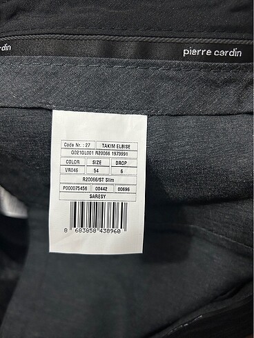 xl Beden PİERRE CARDİN ERKEK SİYAH KUMAŞ 54 BEDEN PANTOLON KULLANILMAMIŞ