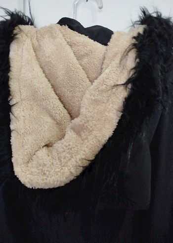 Siyah Uzun Kadın Kemerli Ceket - Görsel 4